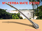 Yerba Mate Bombilla - Curved Nickel Plated